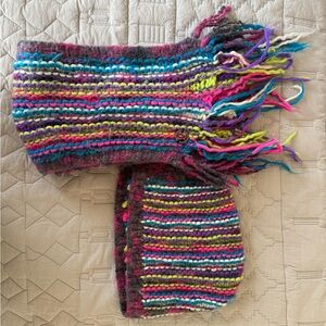 Lululemon RARE Multicolor Knit Hooded Scarf